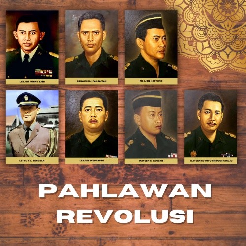 PAHLAWAN REVOLUSI FOTO LUKISAN PAHLAWAN REVOLUSI INDONESIA UKURAN 20X30CM WALLDECOR HIASAN DINDING ,