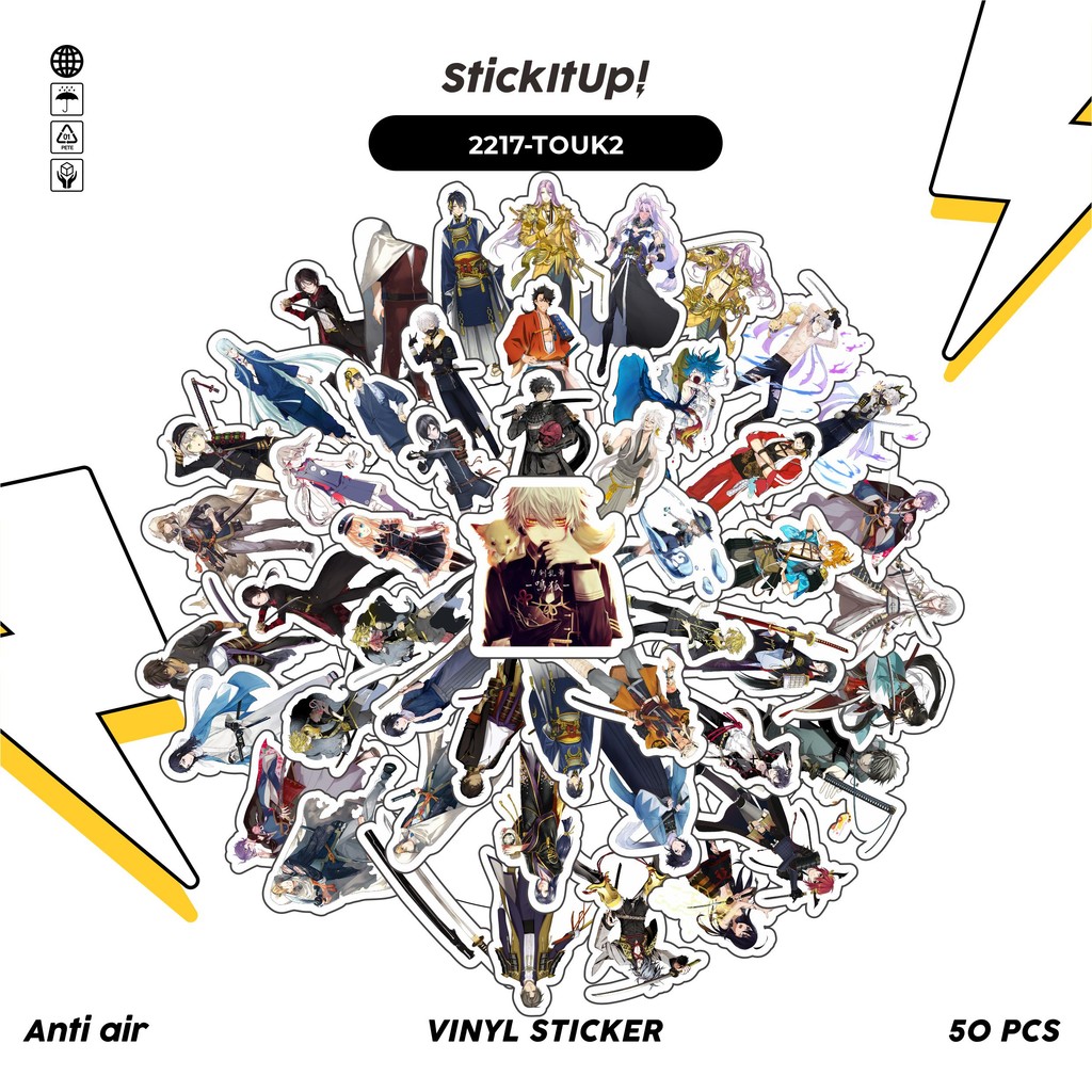 

COD✨ 50 Pcs Stiker Pack GAME SERIES TOUKEN RANBU CHAR MIX 02 Lucu Aesthetic Vynil Waterproof untuk Freebies Sticker Buku Journal Casing HP Laptop