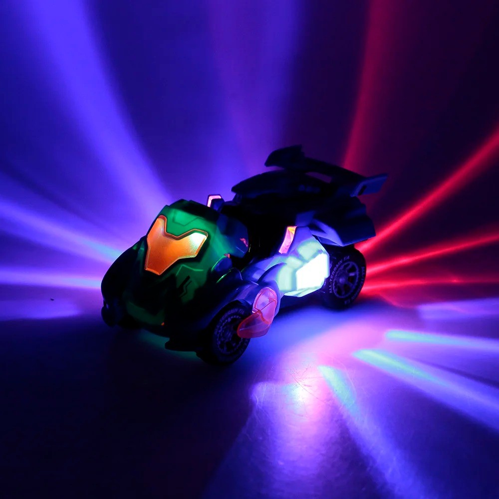Dinosaur Car Pull Back Electric Dinosaur Led Car Universal Wheel Deform Robot Toy with Light Music A