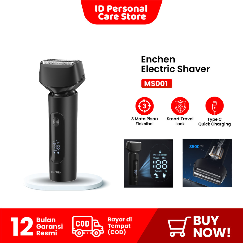 ENCHEN MS001 Shaver IPX7 Waterproof Alat Cukur Elektrik Pencukur Jenggot