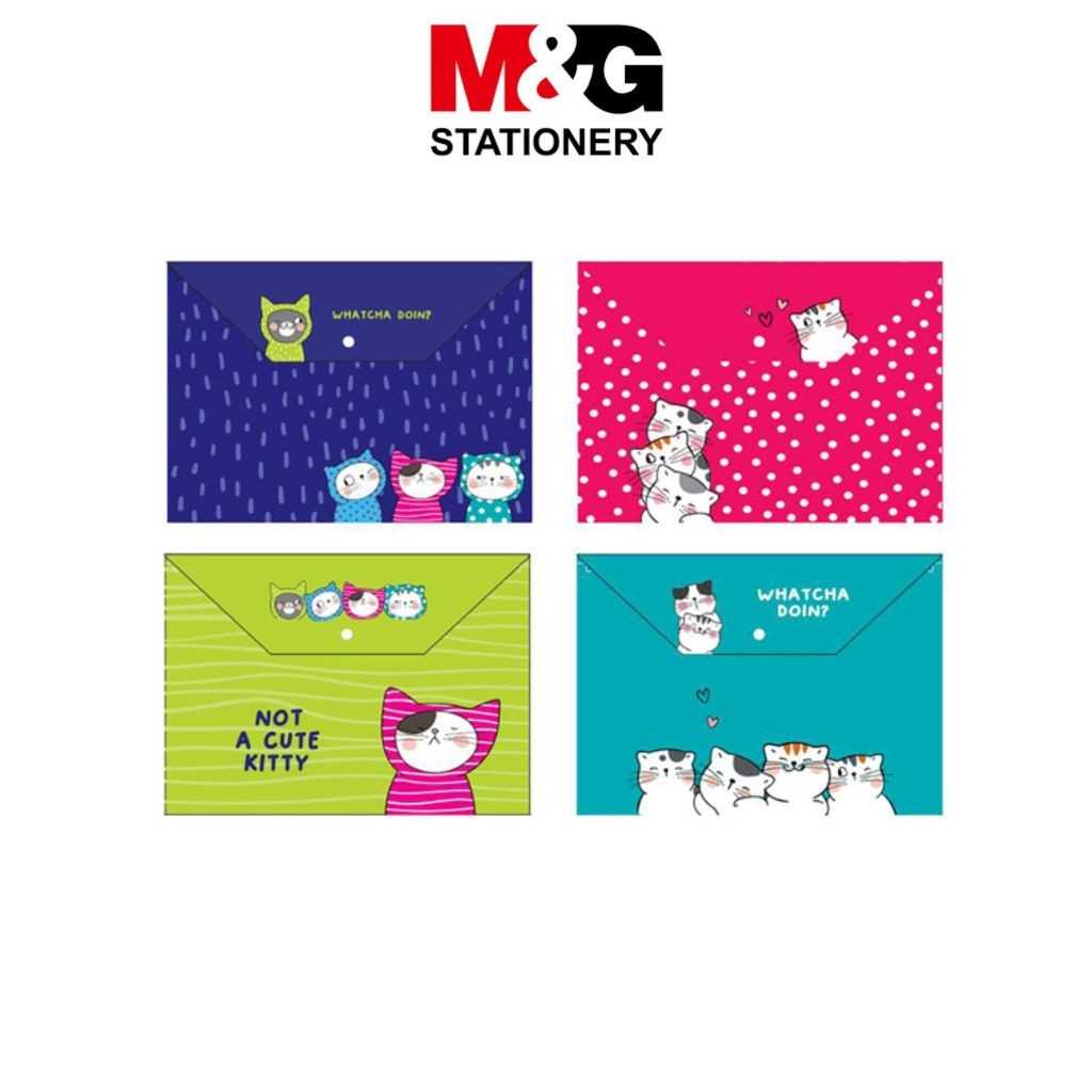 

Map Dokumen Kancing M&G So Many Cats Ukuran A4 ADM929FM Dokumen Bag Zipper Bag Plastik - SATUAN- SHSNP