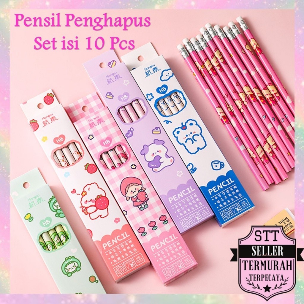 

STT Pensil Penghapus Set isi 10 Pcs Motif Lucu Alat tulis Set isi 10pcs Karakter Set 10 IN 1 Stationery Set Lucu Karakter Set Perlengkapan Alat Tulis Sekolah Anak-Anak TK Murah