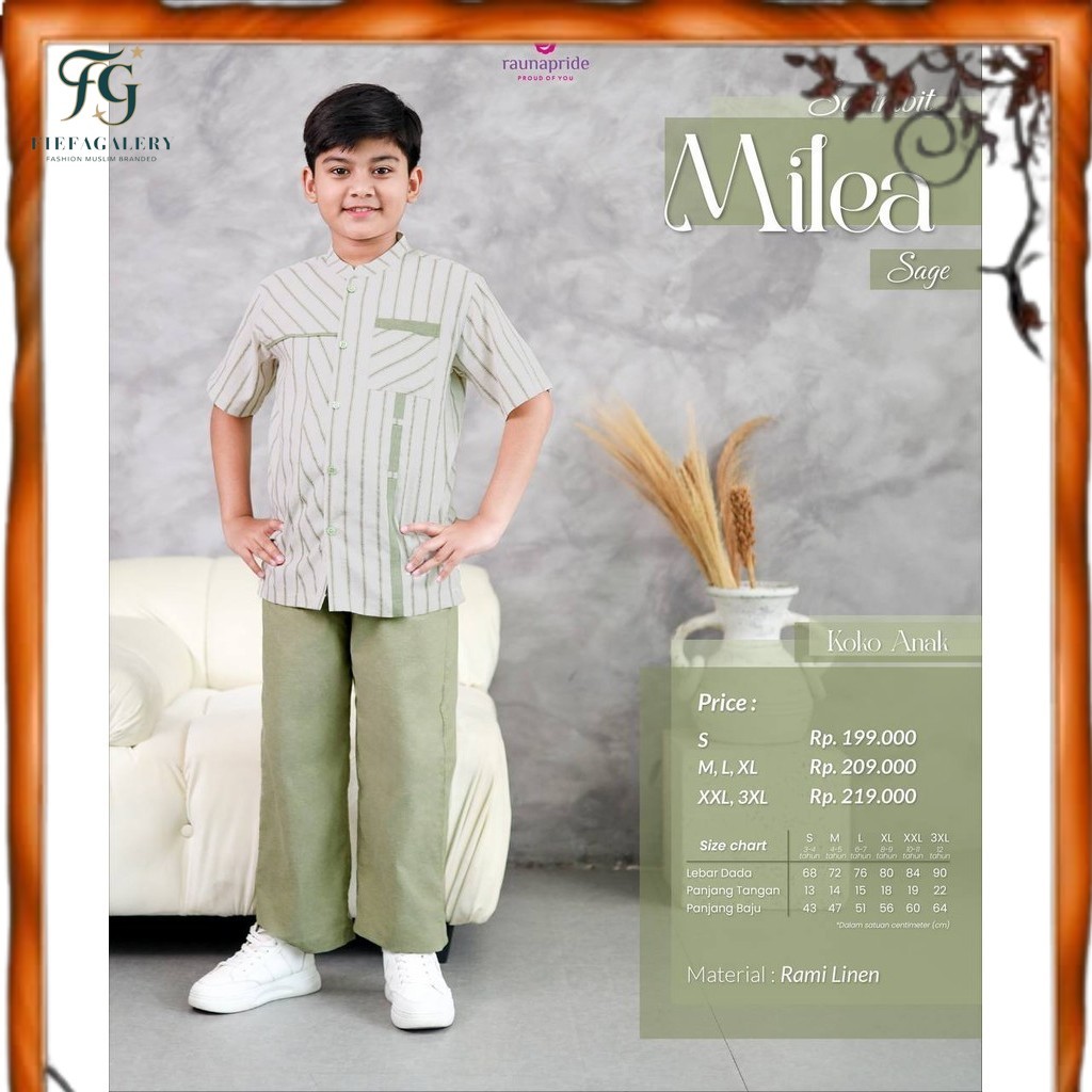 (Fg)Rauna Terbaru Sarimbit Milea Koko Anak By Rauna /Murah Berkualitas/Premium/RaunaRahnem/Raunaprid