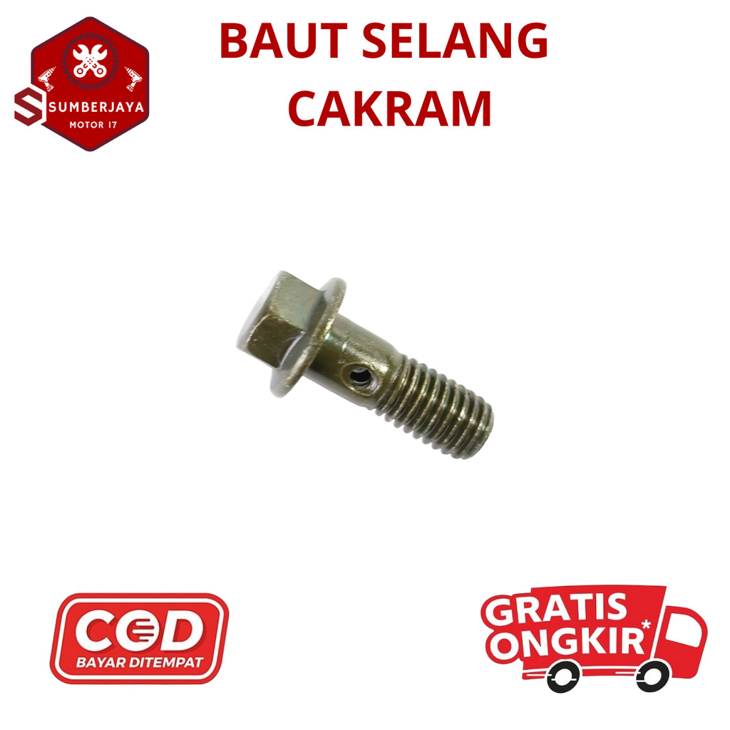 Original Baut Selang Disk Cakram M8 / Baut Selang Rem Cakram Atas Atau Bawah
