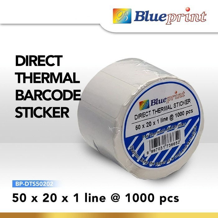 

Blueprint Direct Thermal Sticker Label 50x20 mm 1 Line 50x20 1000 pcs DTS TSB