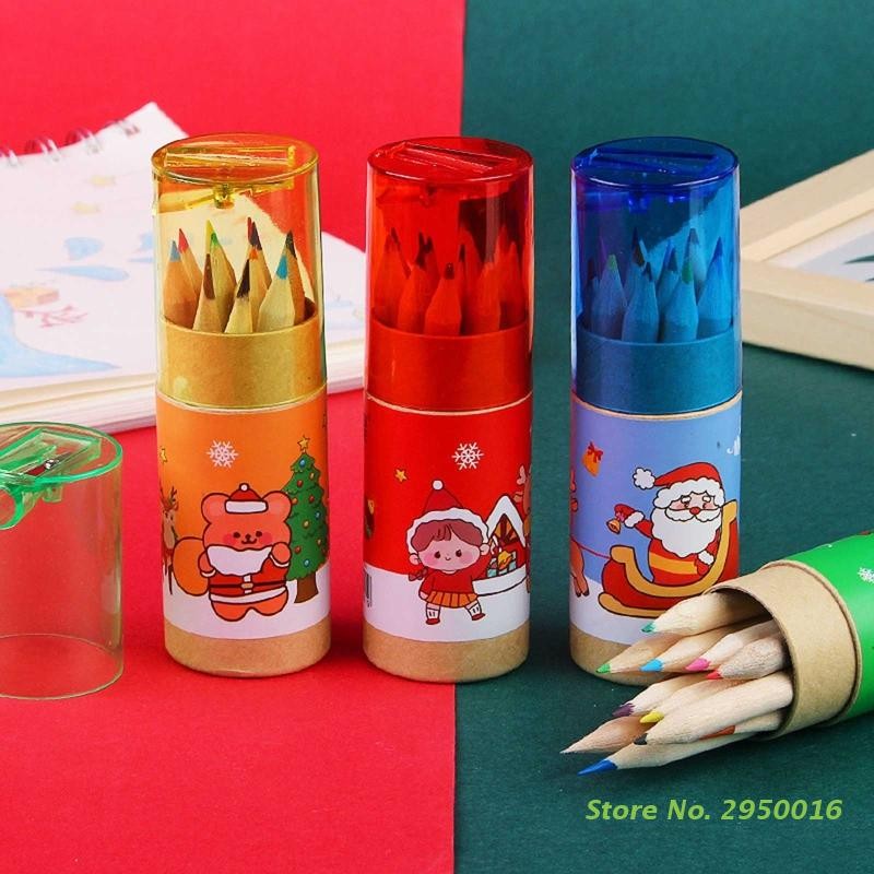 

12 Colors Christmas Colored Pencils Art Drawing Pencils Coloring Pencil for Boys Girls Kids Students Christmas Birthday Gift