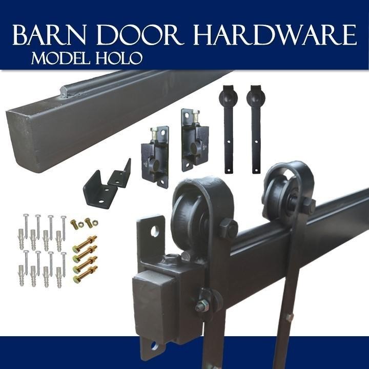Rel Pintu Geser Industrial, Sliding Barn Door Hardware, Track Holo Set