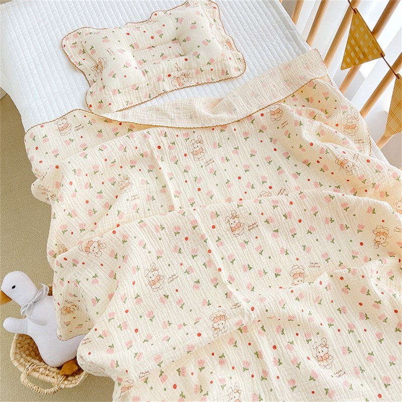 2-layer Swaddle Blanket Cotton Muslin Blanket for Girls & Boys Baby Receiving Swaddles for Newborn &