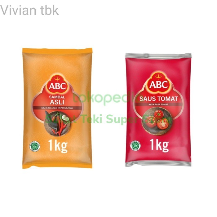 

vv Saus Sambal / Tomat ABC 1kg Bantal Refill - Tomat