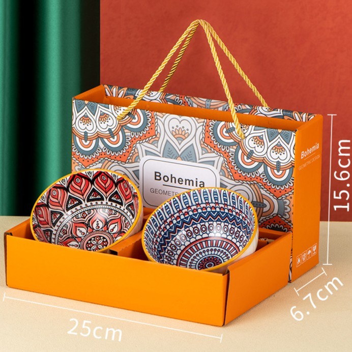 

Set Mangkok BOHEMIAN Souvenir Kado Hampers Hadiah Mangkok Jepang Batik - Set 2 Mangkok