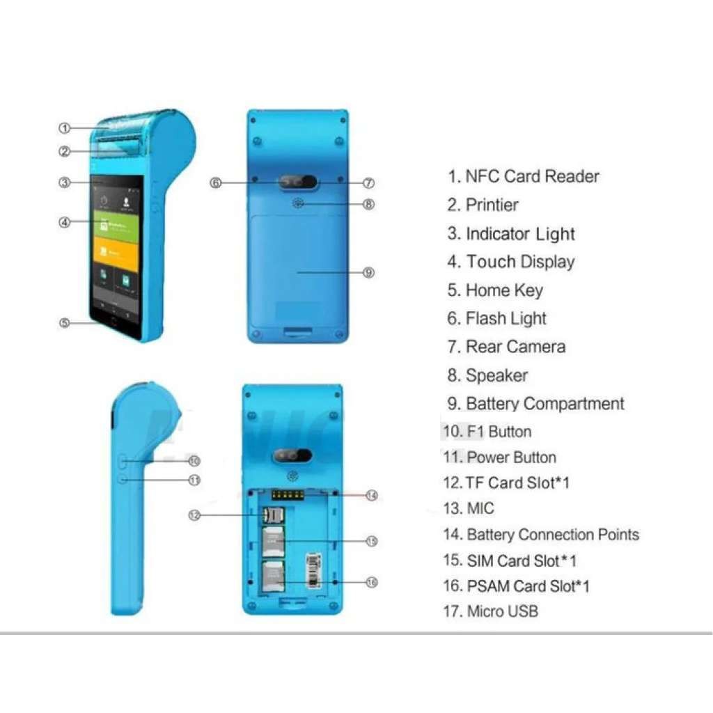 Mesin Kasir Android Pos Smartcom 4G Support Nfc Barcode Scanner Sale