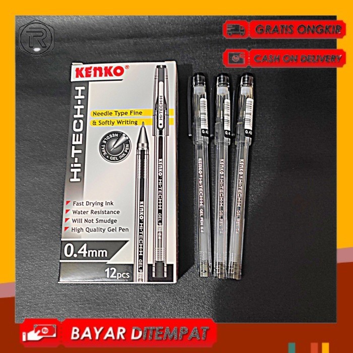 

BALLPOINT, BOLPEN, POLPEN, PULPEN HI-TECH 0.4 GEL PEN KENKO - Biru