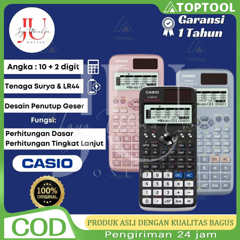 

Kalkulator Scientific Casio FX-991EX Classwiz Asli dan Bergaransi Kalkulator Scientific Casio ilmiah FX-991EX/991ES-Plus Calculator Scientific Casio Kalkulator Casio Scientific 417 Fungsi/Dua Sumber Tenaga Baterai Dan Tenaga Matahari/40 Konstanta Rumus