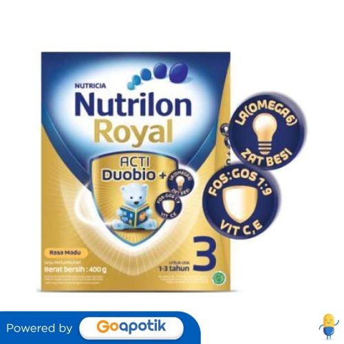 

Nutrilon Royal 3 Susu Pertumbuhan Anak Usia 1-3 Tahun Rasa Madu 400 Gram Box