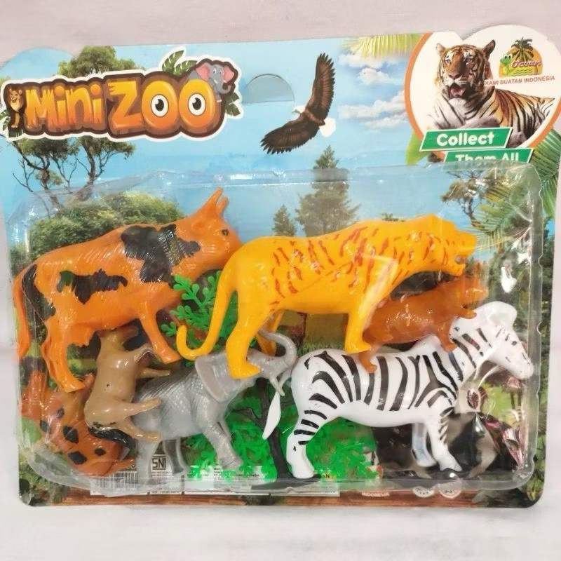 Mainan Anak Animal World Mini Zoo Hewan Kebun Binatang