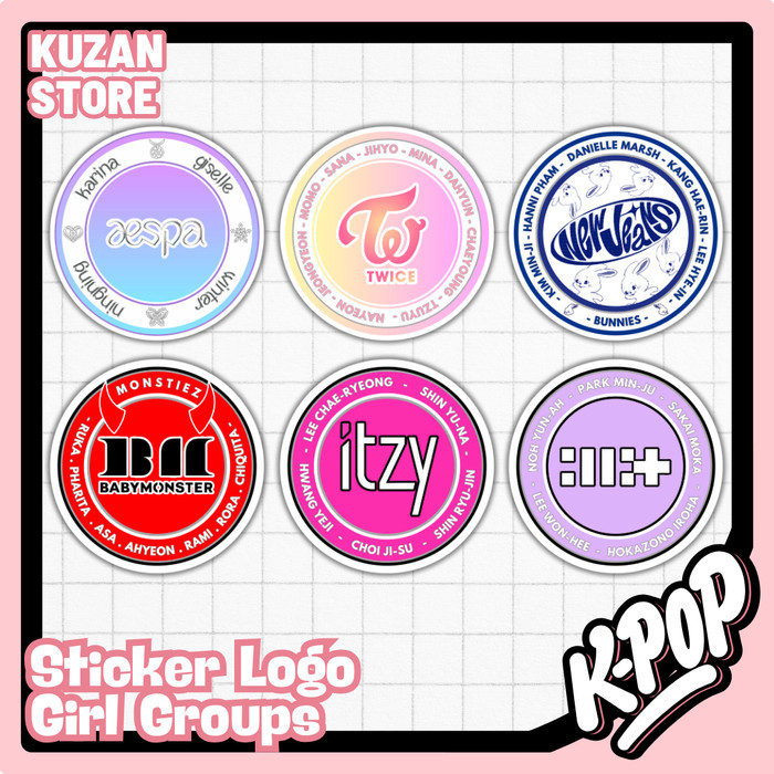 Sticker Logo KPOP Girl Groups Freebies / Stiker Logo KPOP (AESPA, TWICE, NEWJEANS, NEW JEANS, BABYMO