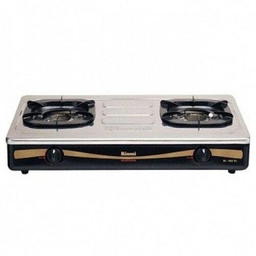 KOMPOR GAS RINNAI 2 TUNGKU API DRAGON STAINLESS STEEL RI602DI