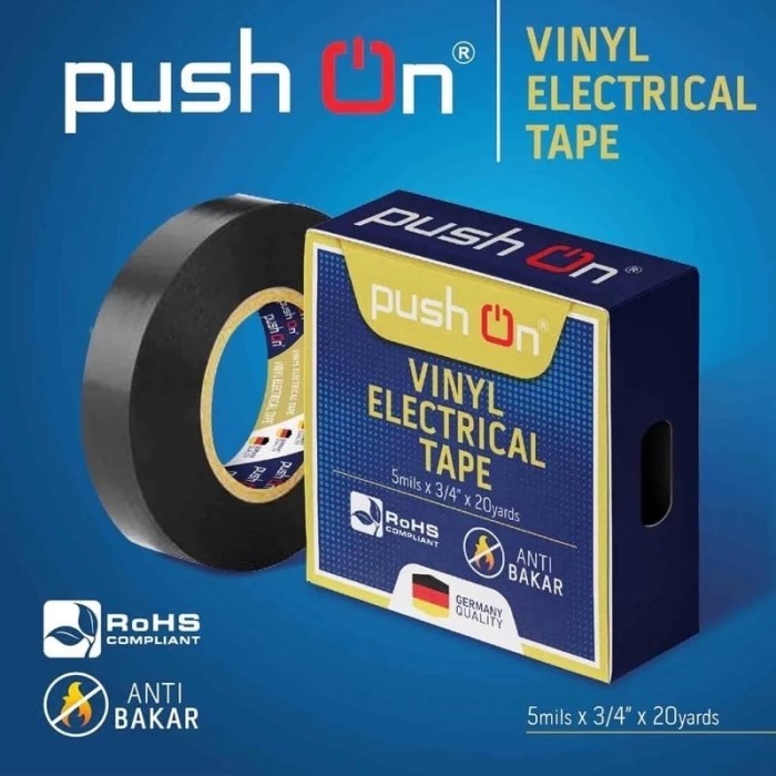 

Promo Isolasi Listrik PUSH ON VINYL ELECTRICAL TAPE 5mil x 3/4 x 20 yards