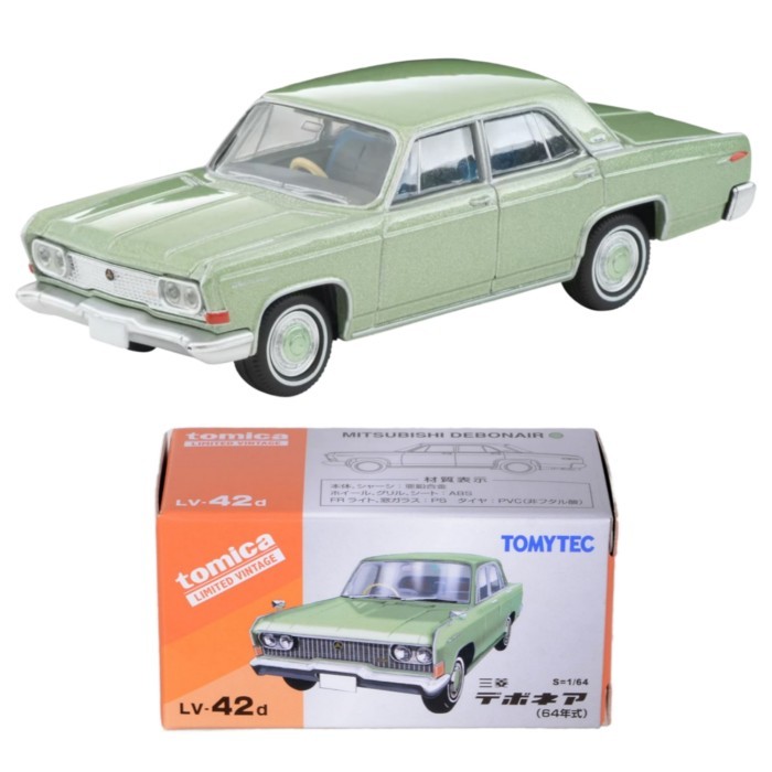 Tomica Limited Vintage LV-42d Mitsubishi Debonair Green 1964