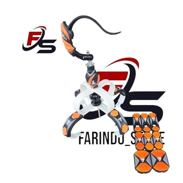 Fulset Mahkota Cakram Sangkar Murai Motif CS Orange dengan Gantungan Sangkar dan Pion