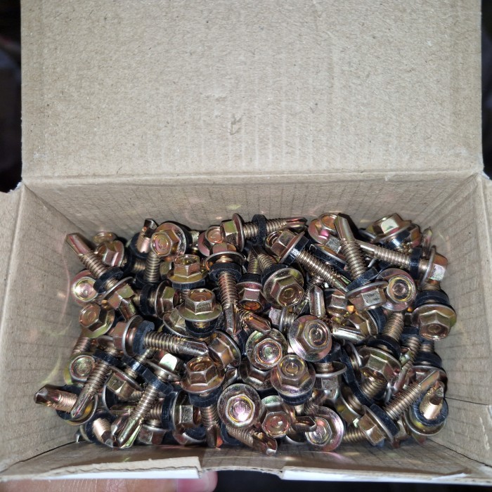 1 pcs Baut Drilling / SDS G 12 - 24 x 25 putih   mur baut sekrup pertukangan lengkap ada juga Baut M