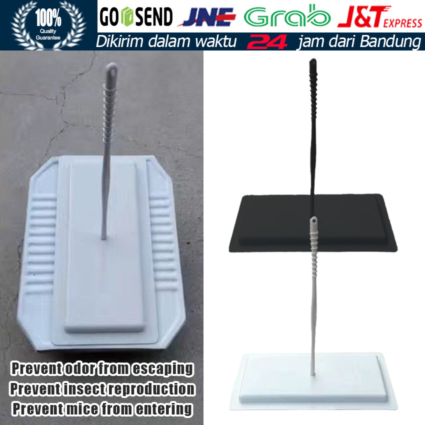 Penutup Jongkok Toilet / Penutup Toilet /  Penutup Penghenti Bau Toilet / Otomatis Satu Tombol Tertu