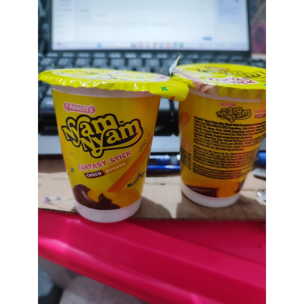 

Arnott's Biskuit Nyam - Nyam Fantasy Stik Choco Banana Cup 25gr / Aqila