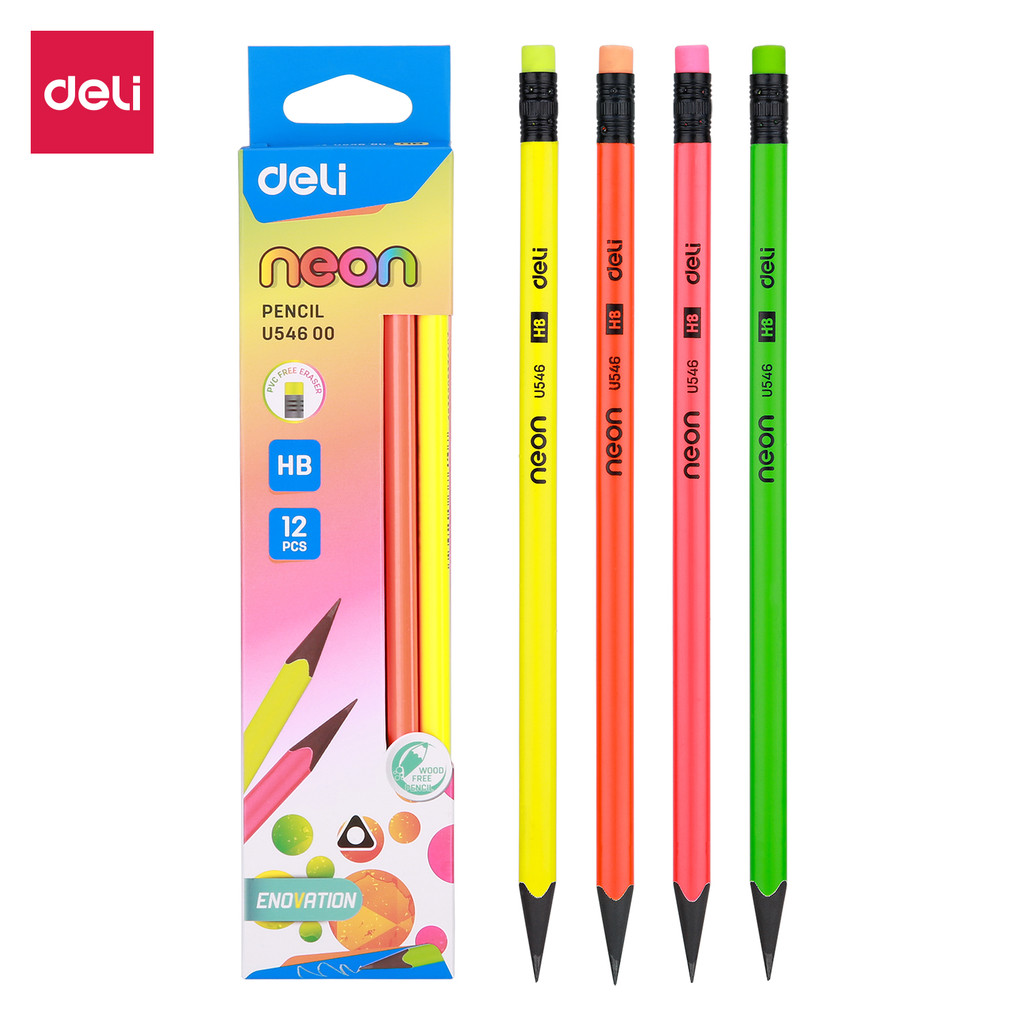 

Deli | Pensil Kayu (Graphite Pencil) Neon HB | EU54X00