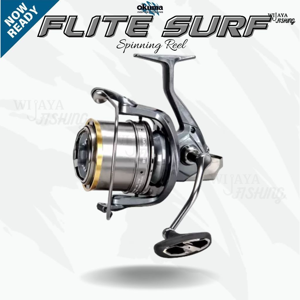 Reel OKUMA BONUS 2 EXTRA SPOOL Flite Surf FLS-1500AY Mancing Pantai Pasiran Surfing F-Lite Shallow