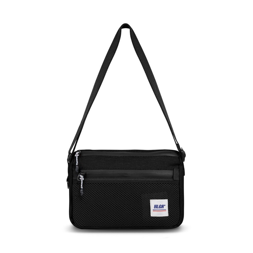 HOOLIGANS Sling Bag Tas Selempang Pria Model Sling Bag Bergkamp Warna Hitam
