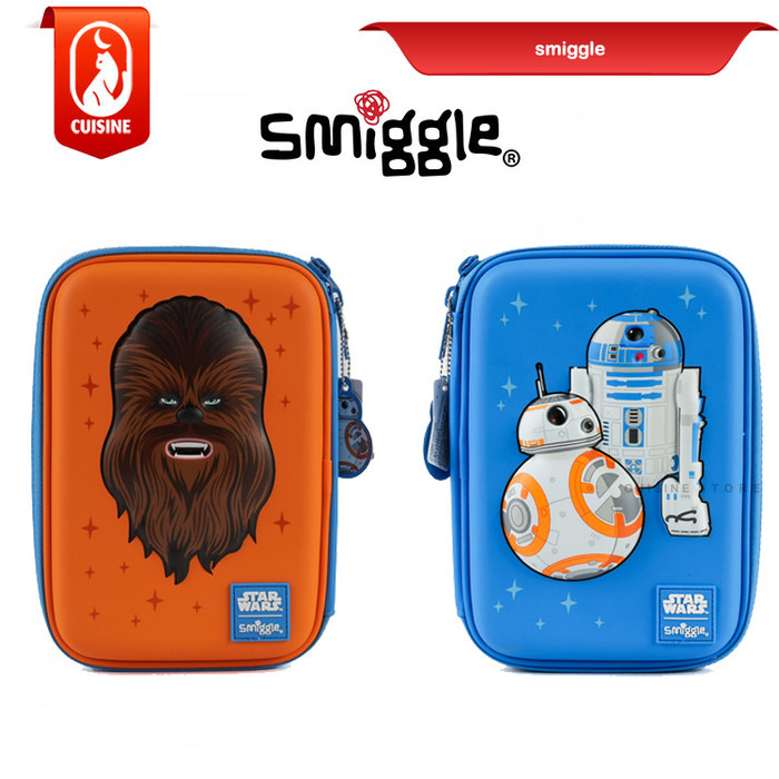 

New Collection Kotak Pensil 3D SMIGGLE Hard Top Pencil Case Besar - BB8 R2-D2