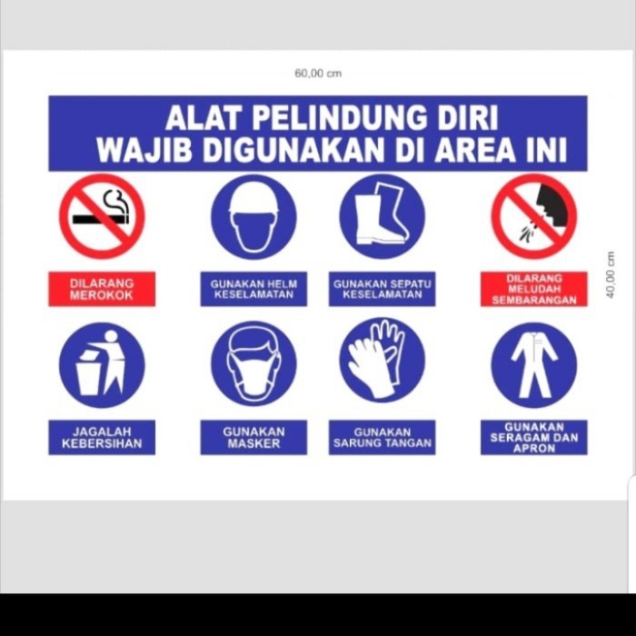 

READY SIGN PLAT K3 RAMBU SAFETY APD UK 40X60 CM