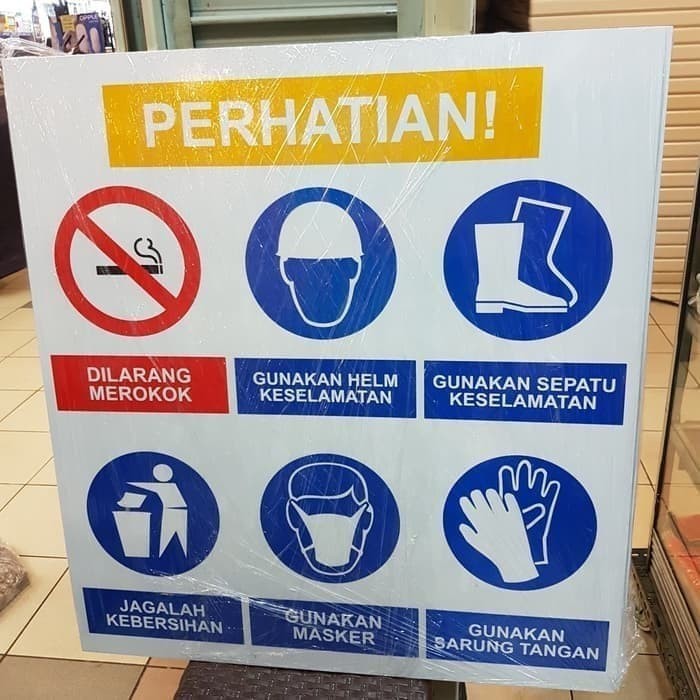 

SIGN PLAT K3 RAMBU SAFETY PPE PERSONAL PROTECTIVE EQUIPMENT 60X65CM