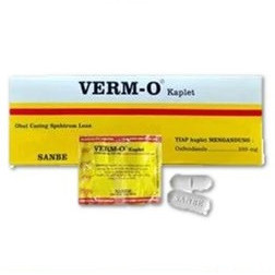 VERM O Kaplet Sanbe Obat Cacing Hewan Ruminansia Sapi Kambing (1 Strip 10 Kaplet)