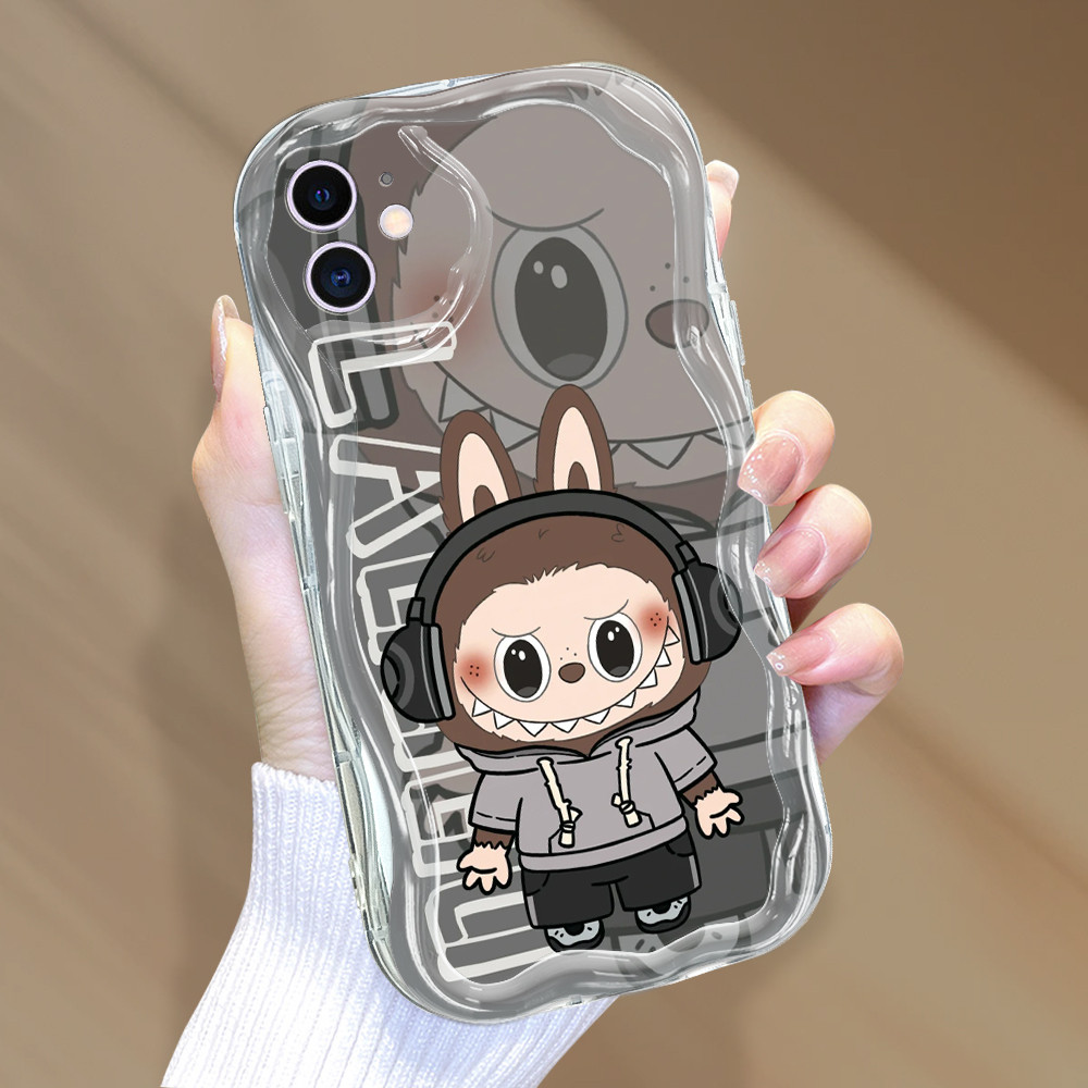 Softcase Cream Texture Wavy Edge Silicone Cover Phone Case Compitable With iPhone 11 Untuk Casing So