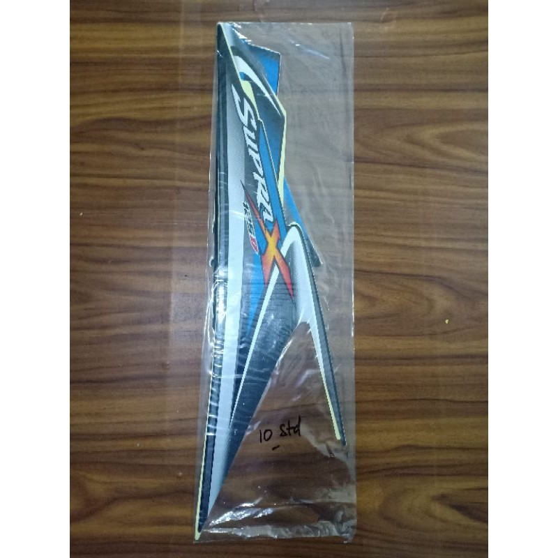 striping sticker Honda Supra X 125 D 2010 hitam biru supra  x 125d