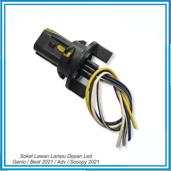 Soket Lawan Lampu Depan Led Genio / Beat 2021 / Adv / Scoopy 2021 - Ckd -