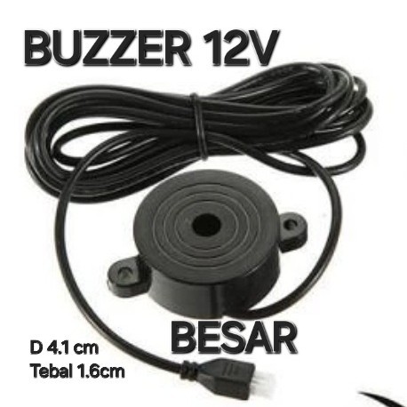 ( BUZER 12V BESAR ) BUZZER 12 V Volt DC sensor parkir ultrasonic warning mobil motor radar premium r