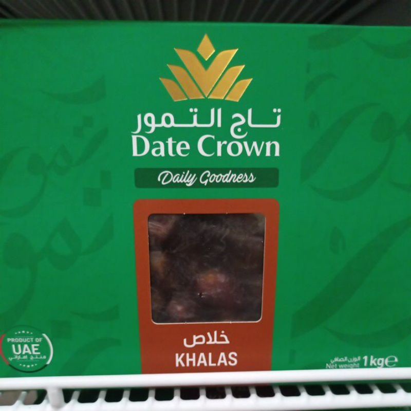 

Kurma Date Crown Khenaizi Khalas dan merk King Lulu 1 kg