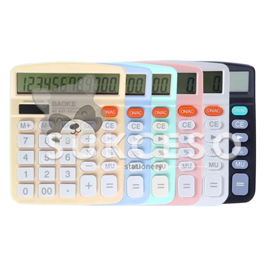 

BaoKe Kalkulator EC837 / Kalkulator Meja 12 Digit Warna Pastel Murah Berkualitas