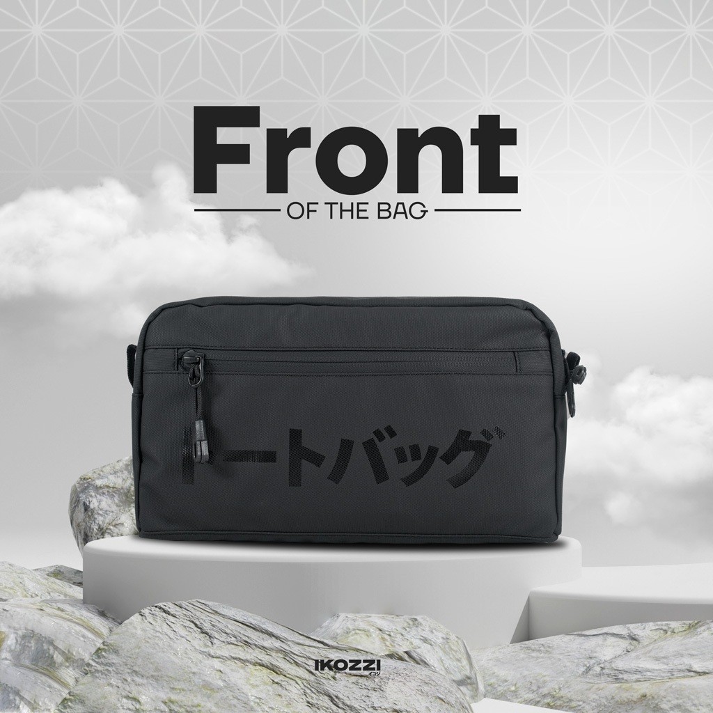 LIMITED Ikozzi Tas Pria Comfy Handbag Pria Pouch Bag Cowok Tas Selempang & Genggam Clutch Bag Hitam