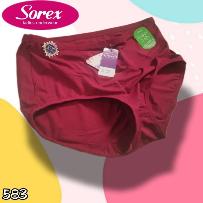 ✨TERLARIS✨ -J583 | CD SOREX 1248 BIG SIZE | CELANA DALAM WANITA JUMBO EXTRA SIZE - MAROON, XXXXL/QQL