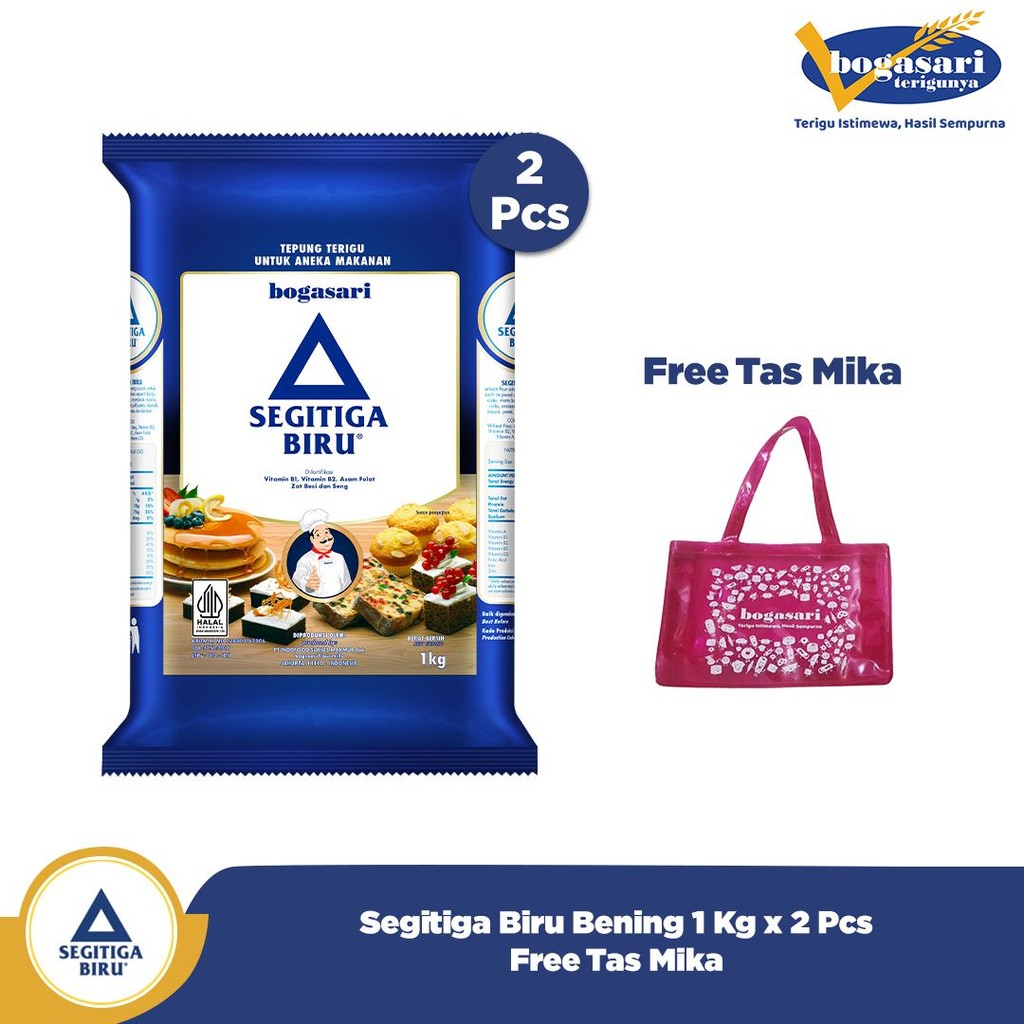 

Segitiga Biru Premium 1Kg x 2 pcs gratis Tas Mika Pink