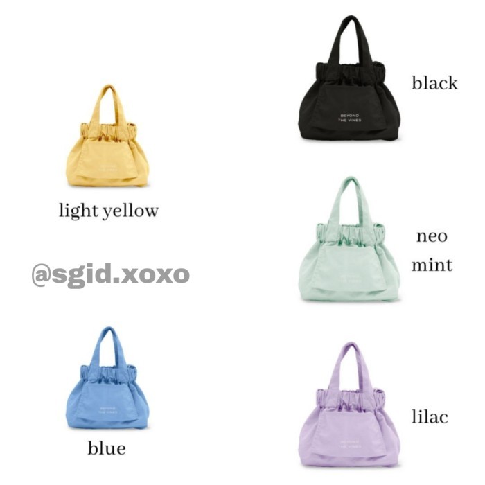 PROMO - Beyond The Vines Micro Dumpling Bag - Cream blue