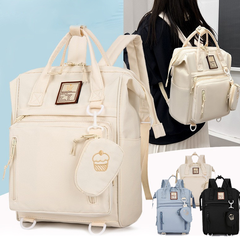 Backpack Sastra Tas Bahu Kecil Niche Tas Ransel Wanita Import Tas Sekolah Kanvas