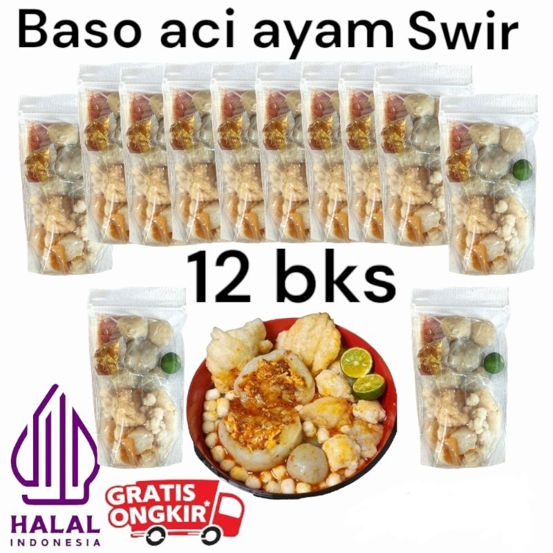 

Baso aci ayam suwir Jumbo paket hemat 12 BKS