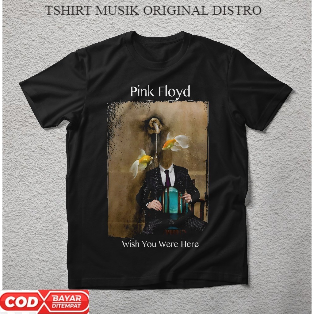 T-shirt band Pink Floyd Wish You Were Here | KAOS BAJU Pink Floyd BAND | KAOS PRIA Pink Floyd Bahan 