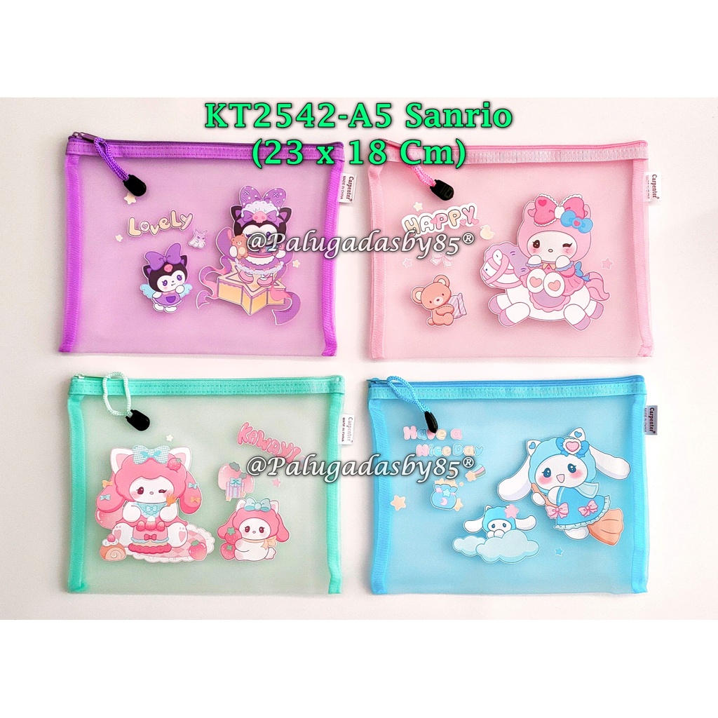 

(1 Biji) Document Bag Sanrio KT2542-A5 23 x 18 Cm / Zip Bag Sanrio A5 / Document Bag GXIMP KT2542-A5