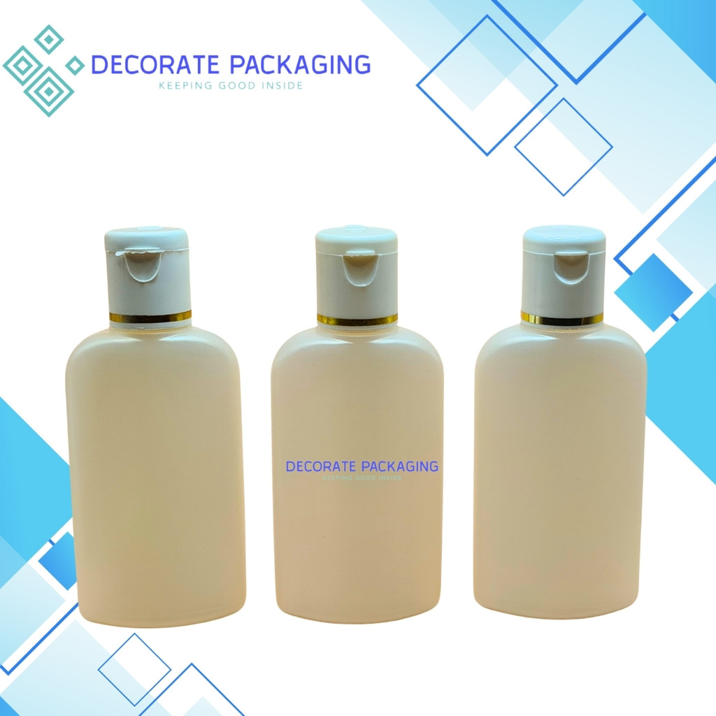Botol  Dks Hdpe + Ttp 100 ml / Botol Hdpe Kosmetik / Botol Hdpe / Botol Toner / Botol Sabun / Botol 