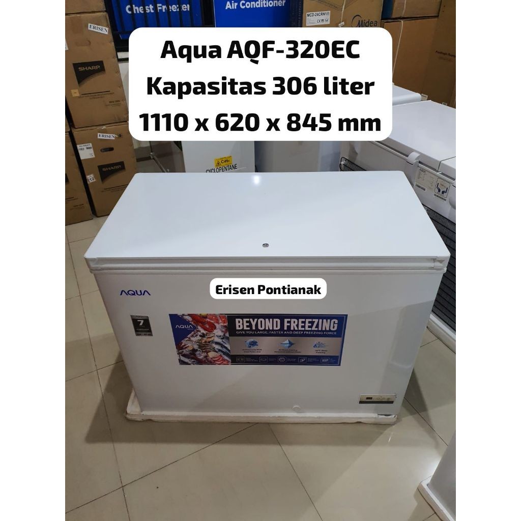 AQUA Chest Freezer Box 306L AQF-320EC Lemari Pembeku AQF 320EC AQF 320